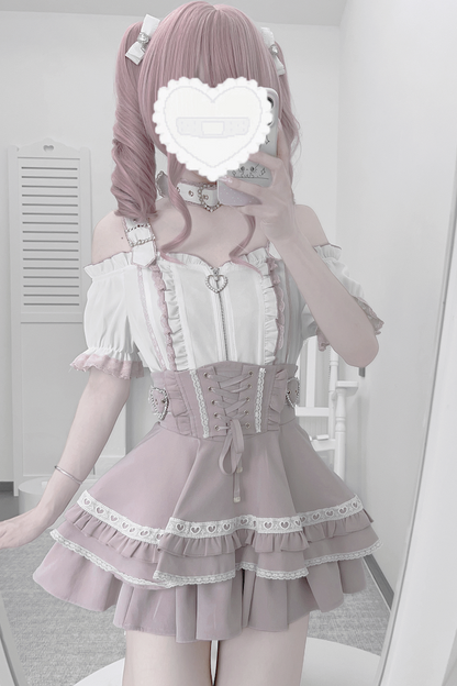 Subculture Heartbeat Top + Flared Skirt