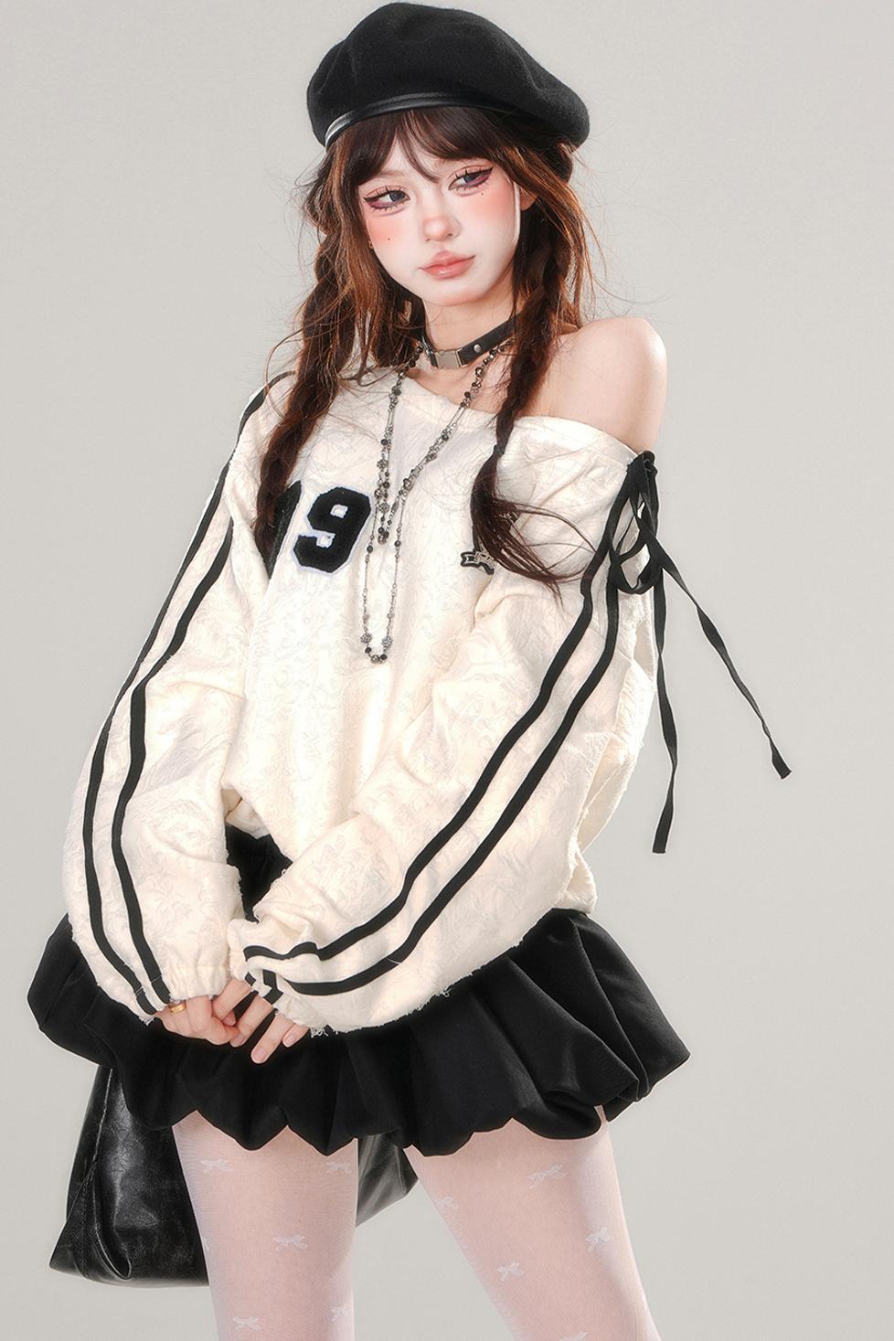 Short Loose Patchwork Sweatdress