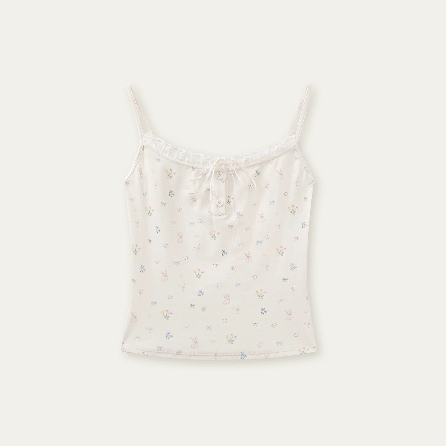 Floral Lace Cotton Camisole