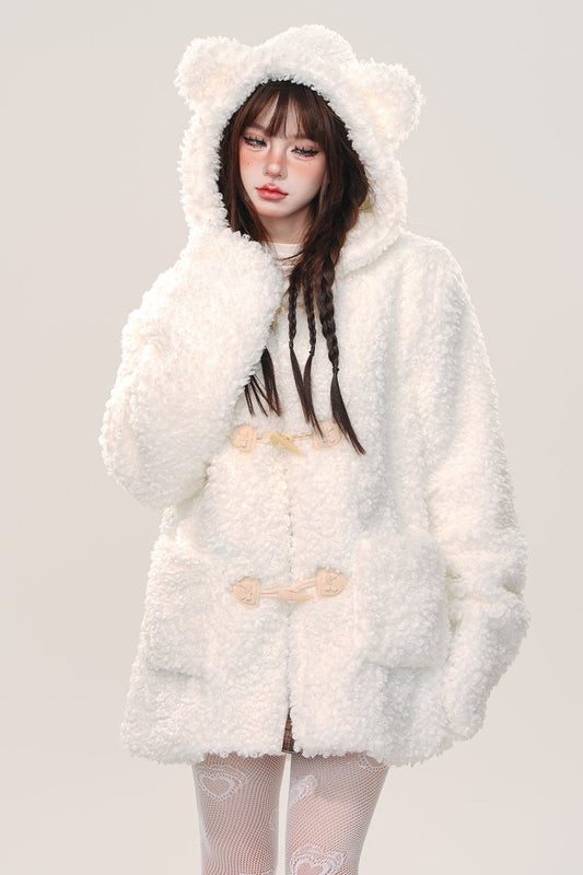 ルーズカシミアラムズウールコート