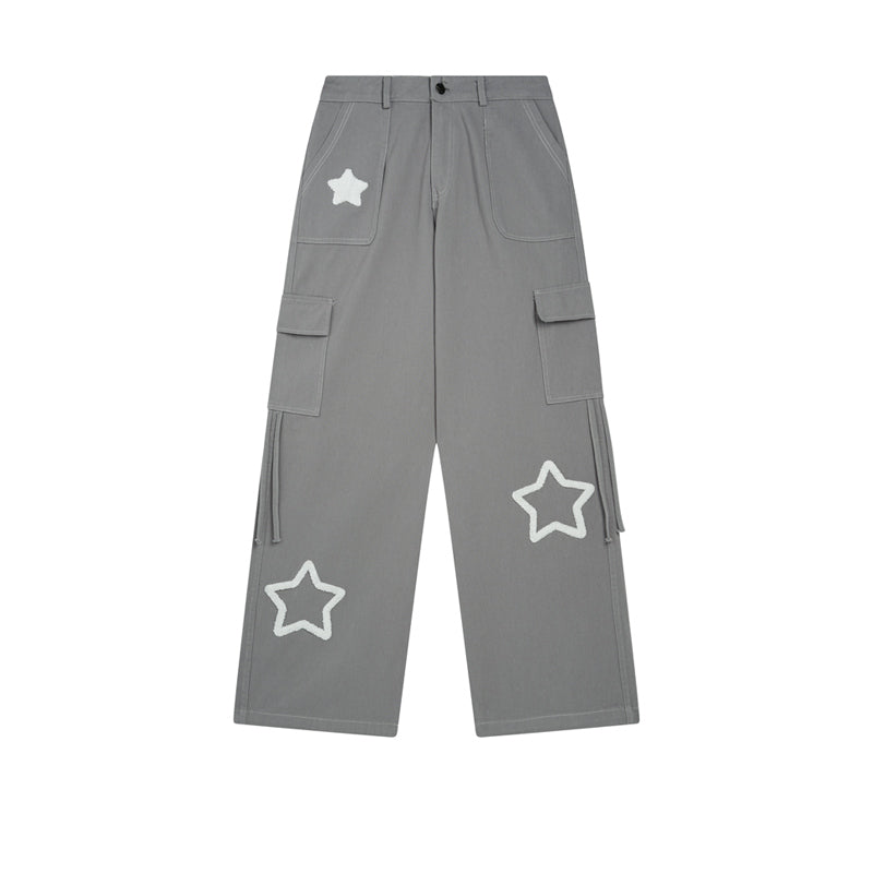 Dopamine Wear American Designstar Embroidery Straight Denim Pants