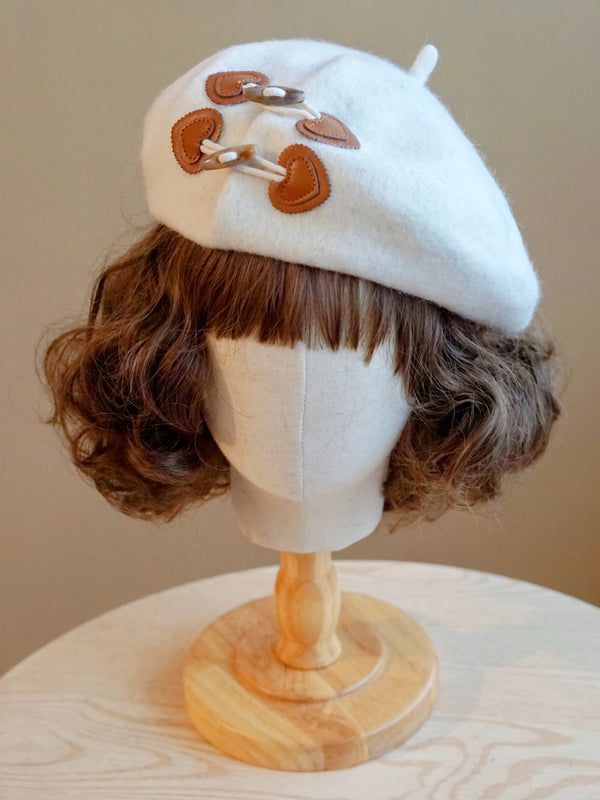 Girly White Beret