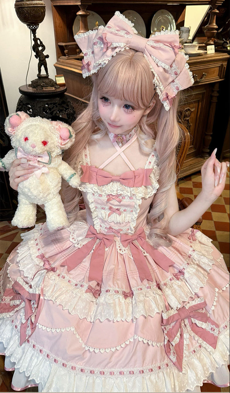 [Pre-order product] Lily's Tea Party Antique Lolita Dress Complete