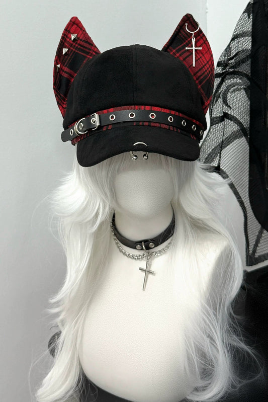 ドーベルマンチェックパンクハット