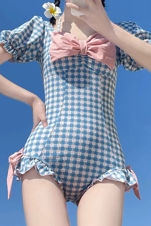 Retro Sweet Bow Swimsuit