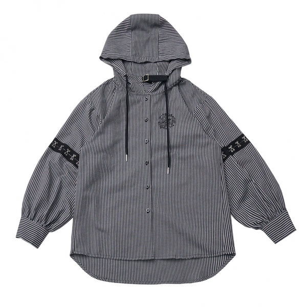 Striped Hooded Top + Long Skirt