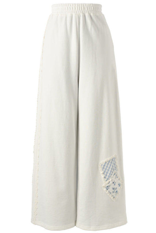 Splicing hooded parka + long skirt + wide pants