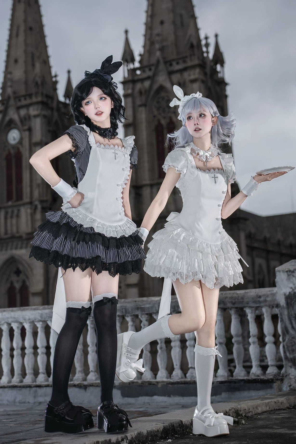 天使と悪魔のナイトドールロリータセット