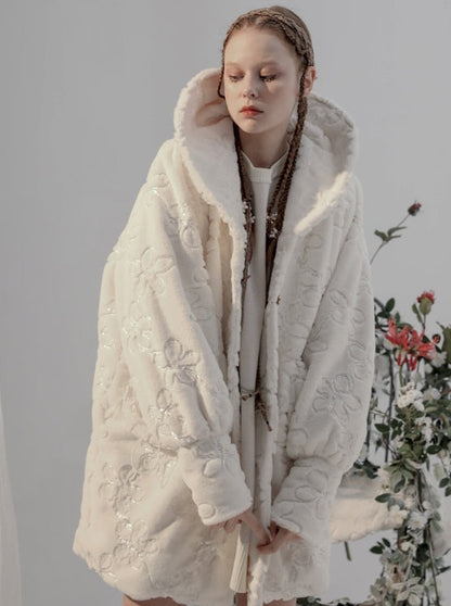 Paris Week French End Flower Fur Coat