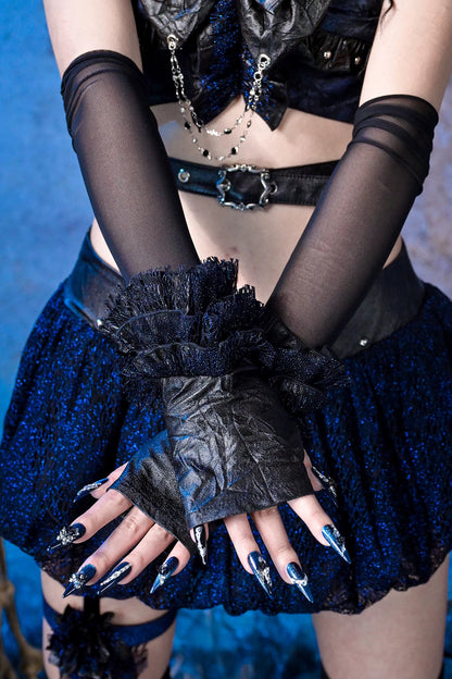 Punk Glitter Lace Arm Sleeves