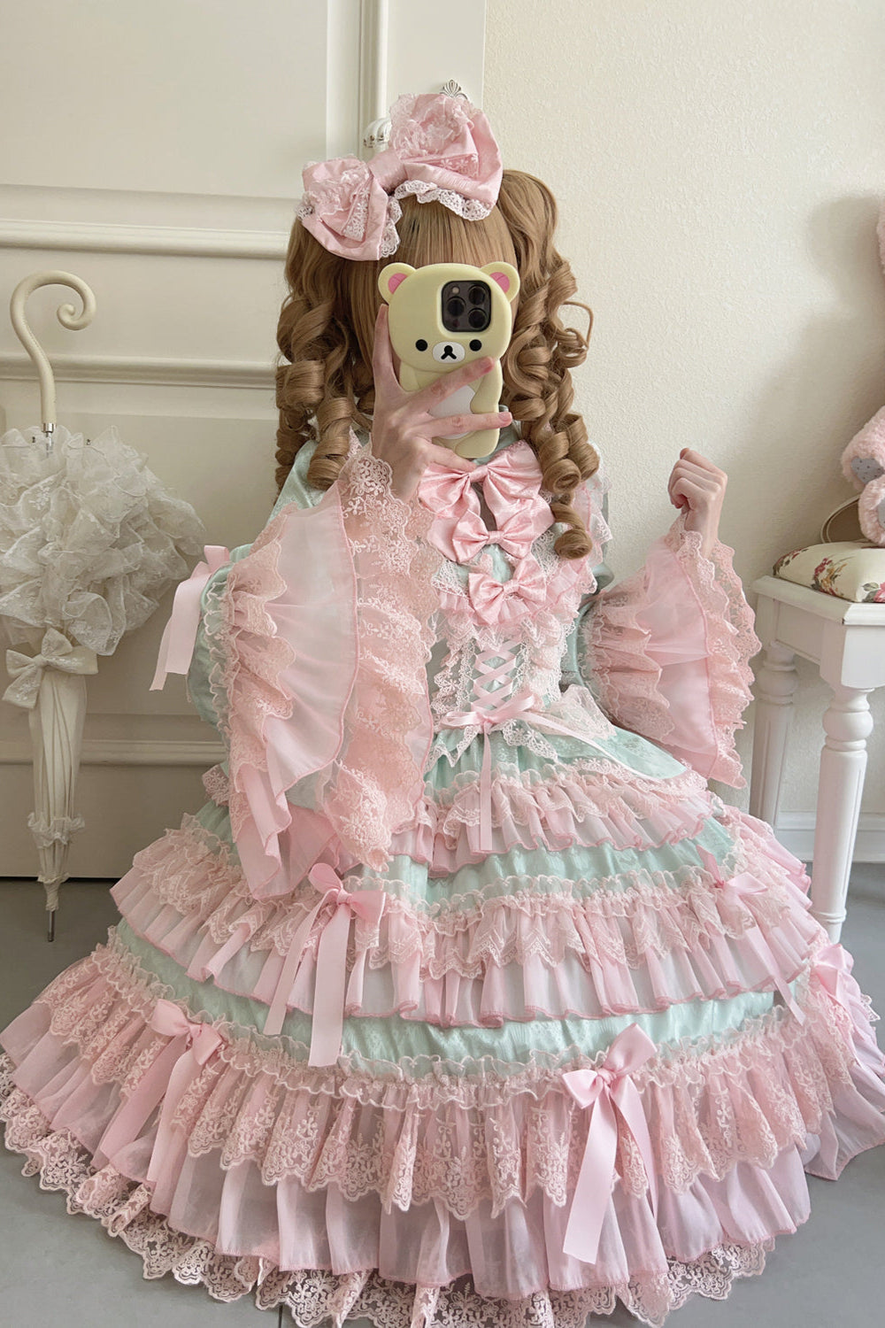 【予約商品】レースティアードロリータドレス