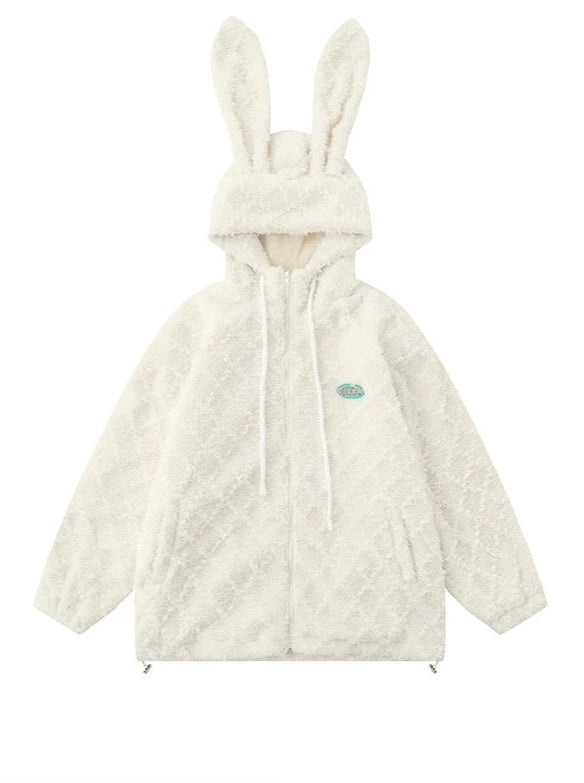 うさ耳フードぬいぐるみコットンジャケット