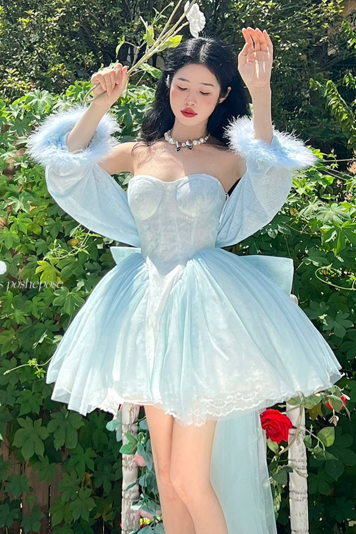 バレエスワンライトブルーロリータドレス