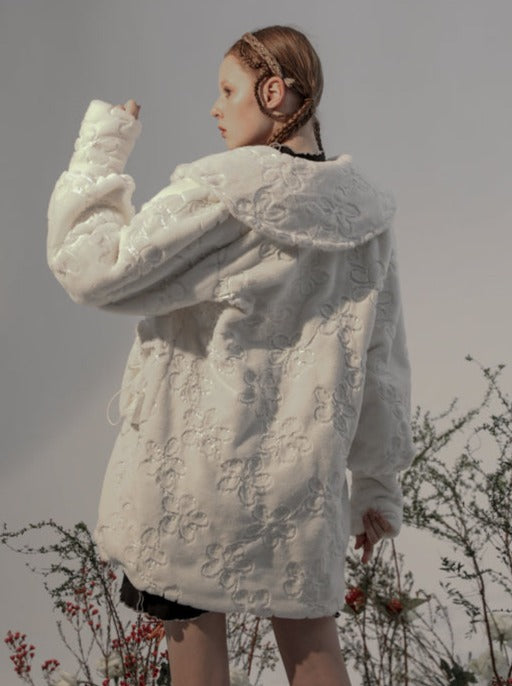 Paris Week French End Flower Fur Coat