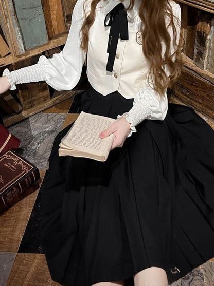 Christine Elegant Cape + Vest + Shirt + Long Skirt [Reserved Item].