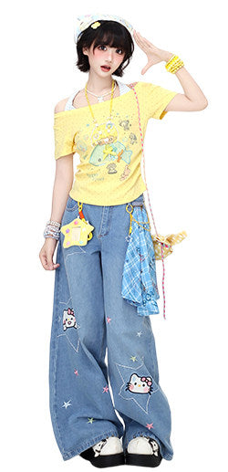 Dreamy-Cute Marine Candy Top