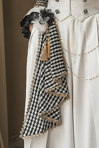 【予約商品】チャーチクワイアゴシックロリータハウンドストゥースジャケット＋シャツ＋パンツ＋スカート＋アクセサリー