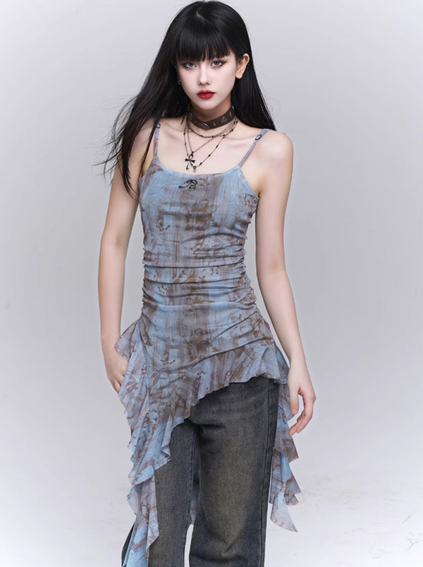 ダークデザインアシメキャミソール