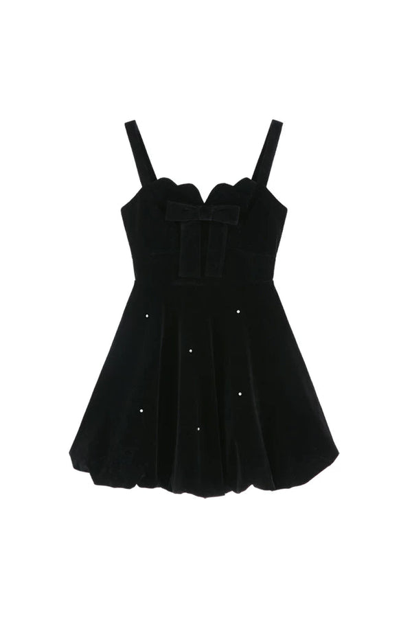Black Velvet Beaded Dress + Top