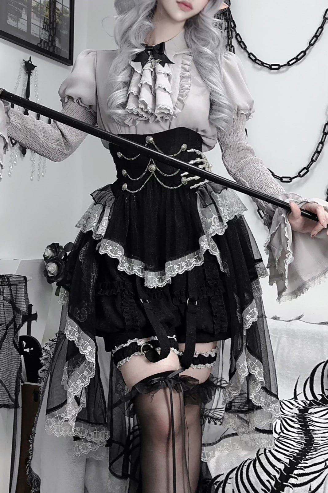 Dark Black Gothic Lolita Set – Belchic