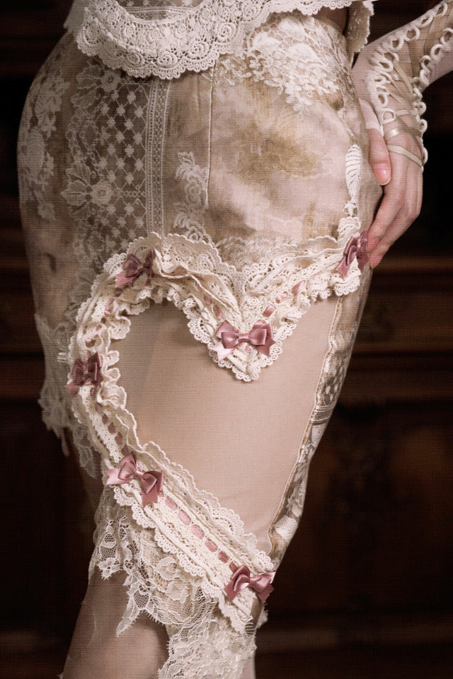 レースアンティークエレガントリボンスカート
