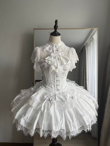 Silver Moon Thorn Halter Gothic Lolita Set