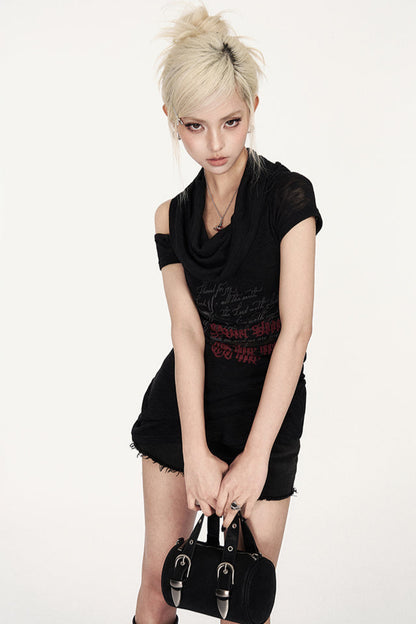 Top de un hombro con estampado Spice Girls Punky Wonder