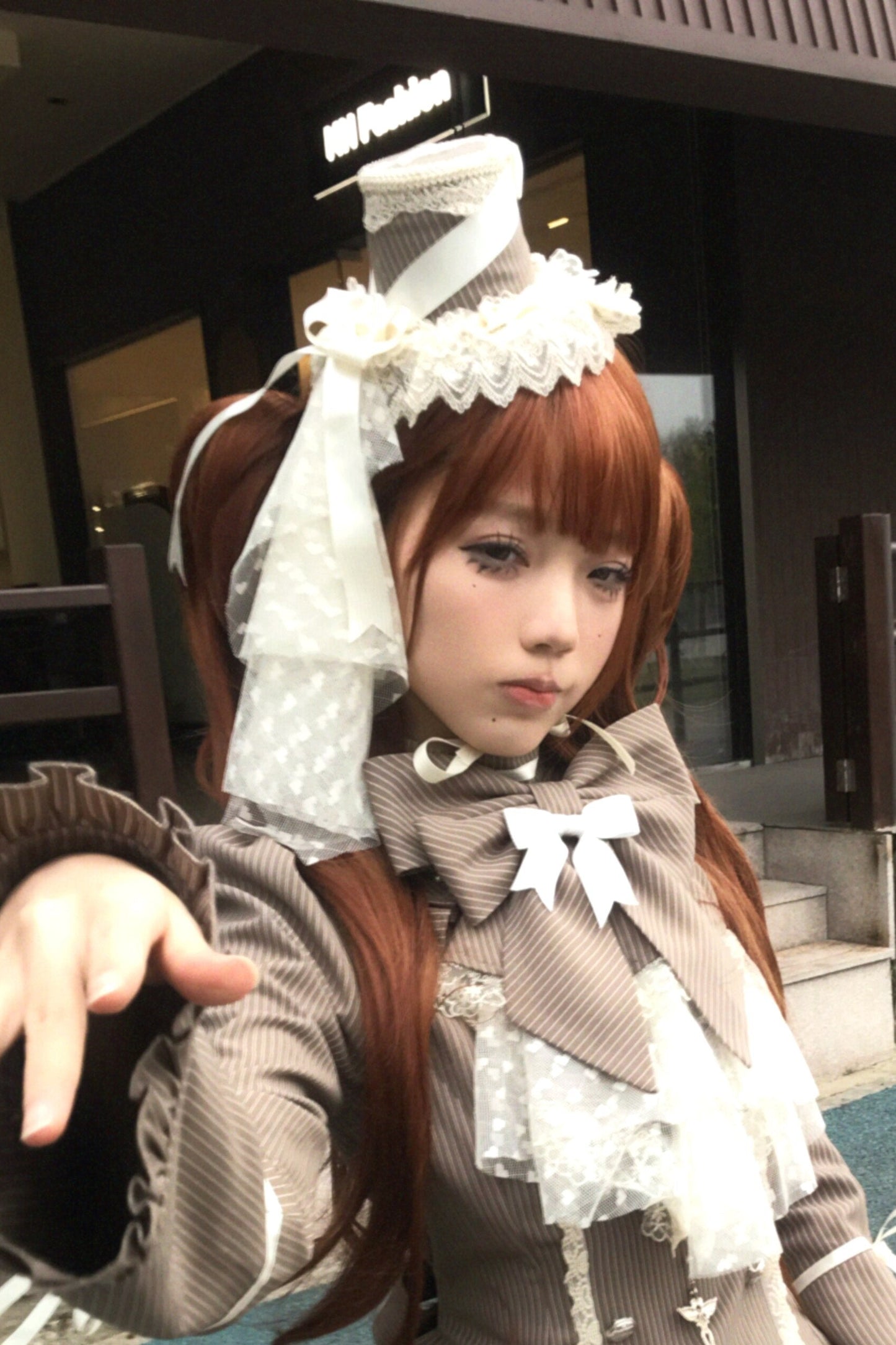 [Pre-order Deadline: April 25] Phantom Cat Series Cat Ear Hairband + Ribbon Veil Hat