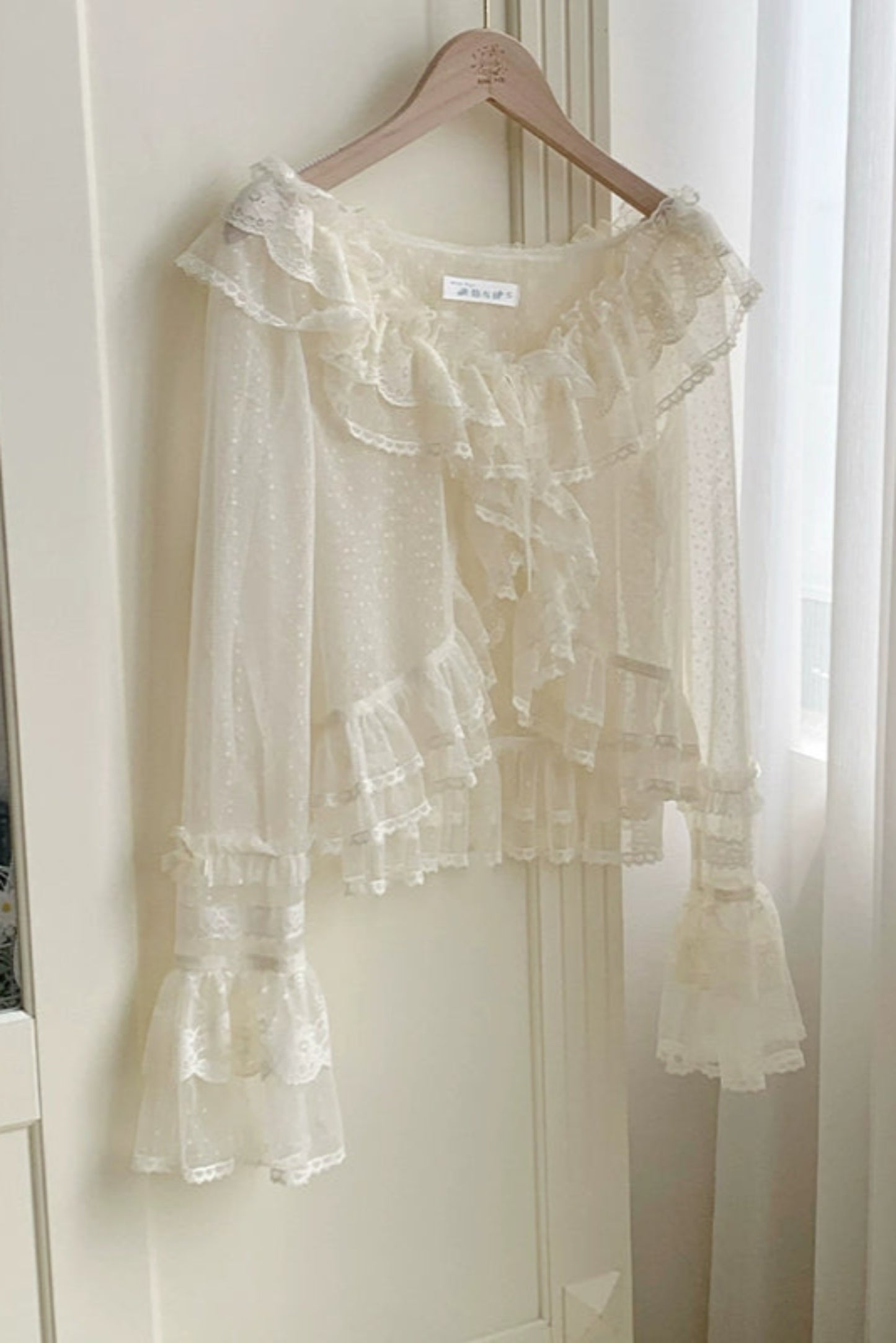 Romantic flower Lolita dress + jumper skirt + cardigan + hair accessories