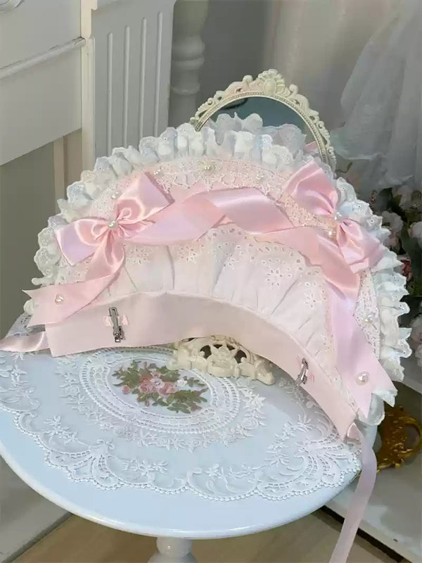 [Reserva hasta el 4 de mayo] Vestido de princesa de muñeca antigua de perlas + Capota + Tocado