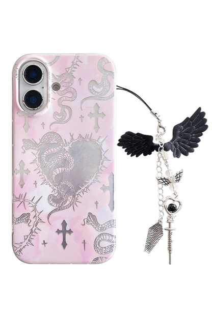 Cross Love Snake iPhone Case