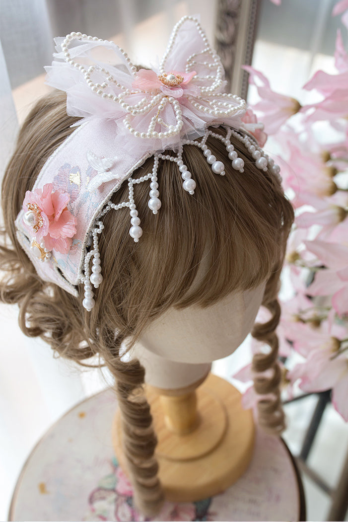 Classical Chinese Lolita Princess Dress Setup + Headdress + Necklace