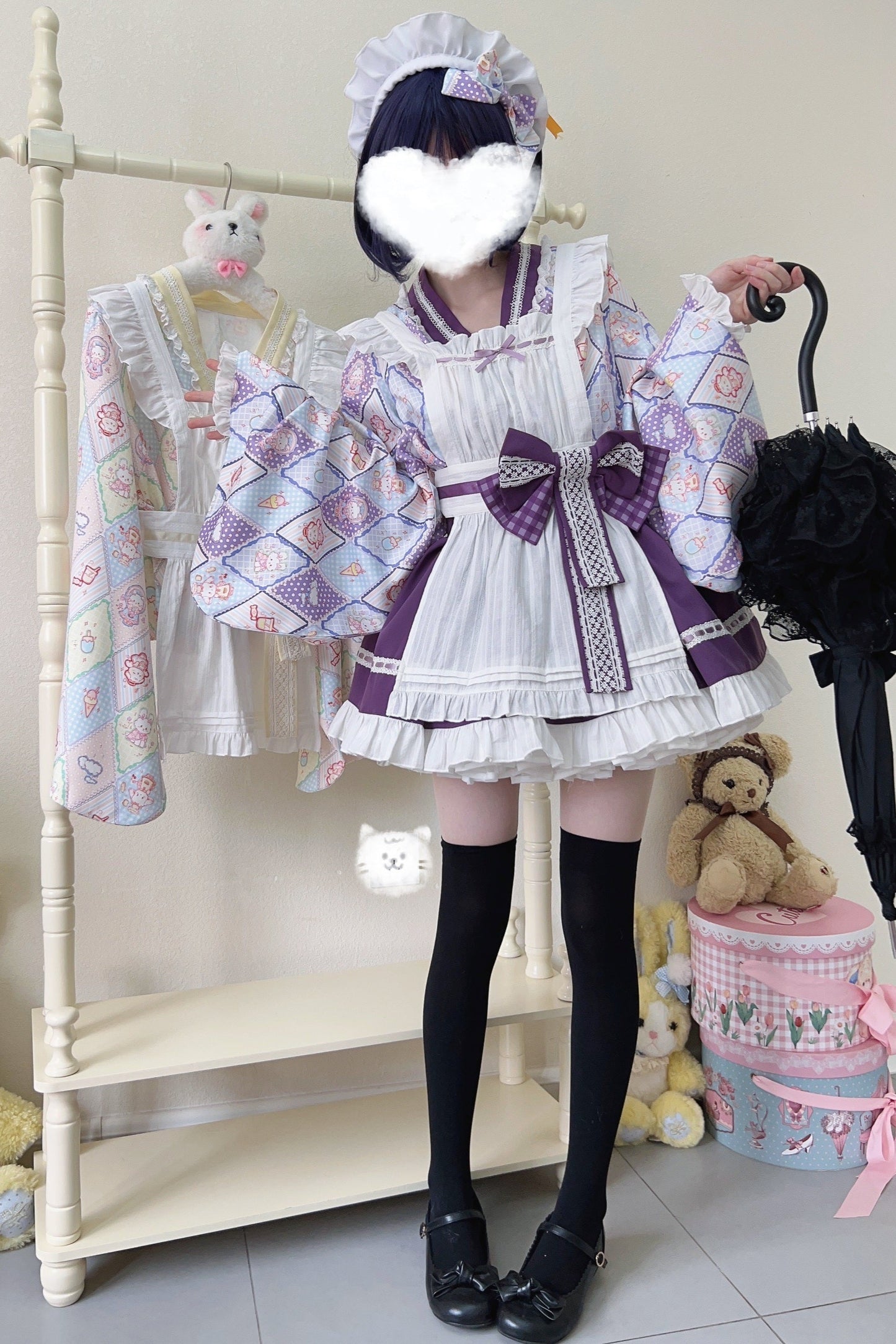 Retro Maid Cafe Japanese Lolita Set
