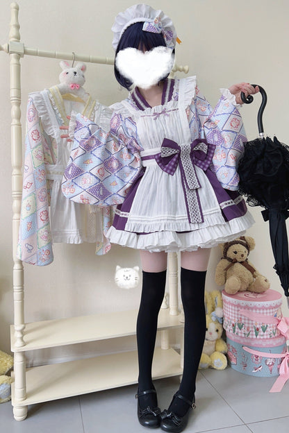 Retro Maid Cafe Japanese Lolita Set