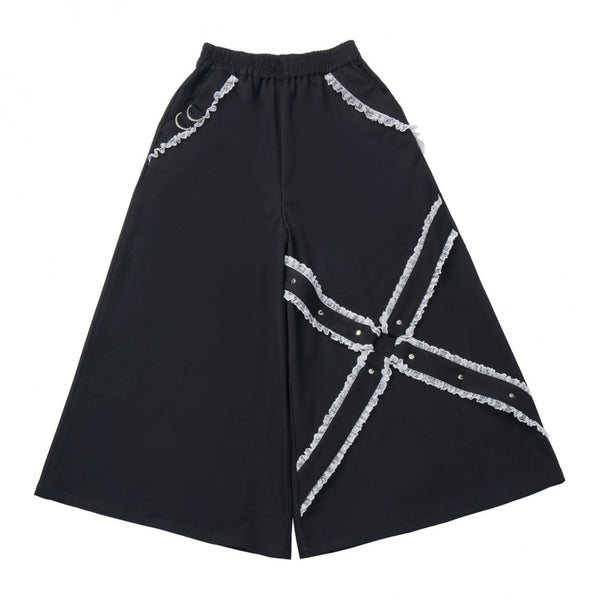 ビッグスイングシャツデザイントップス+フードワンピース+ロングキュロット