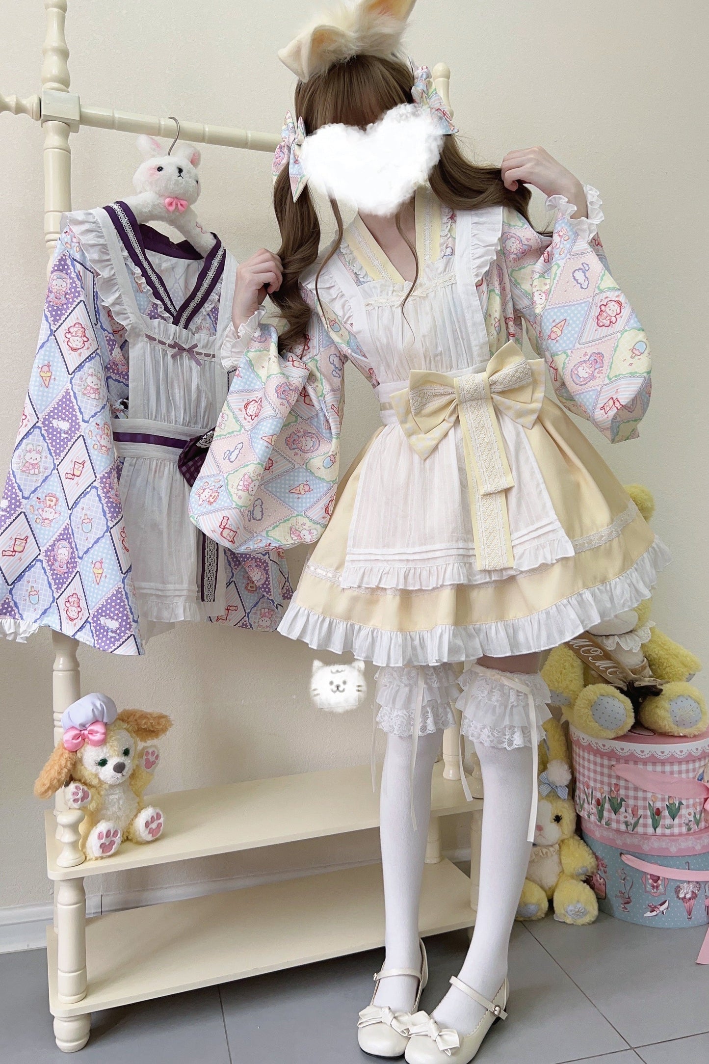 Retro Maid Cafe Japanese Lolita Set