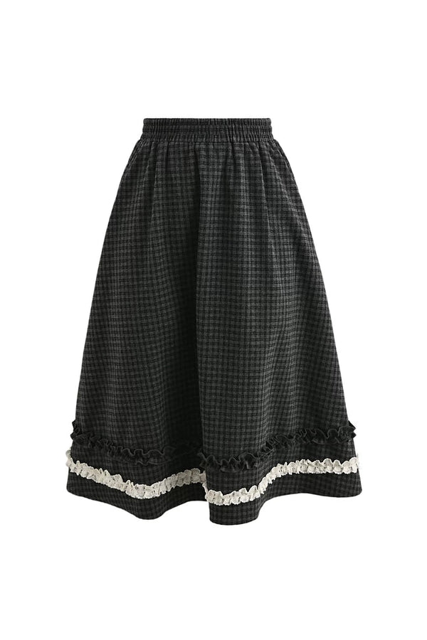 レースチェックAラインスカート