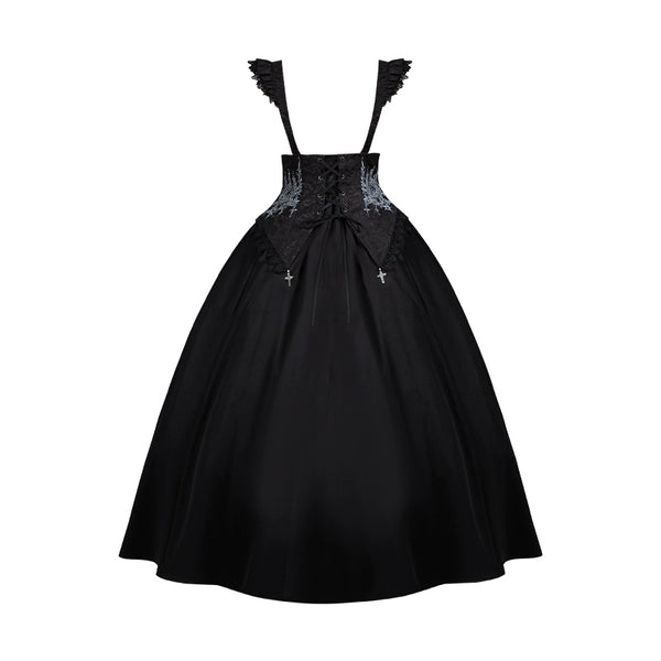 Ensemble robe et chemise avec soutien-gorge à ressorts gothiques
