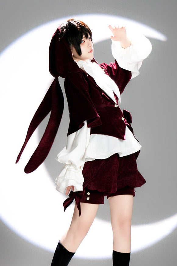 [May 27 reservation deadline] Hunting Rabbit Retro Red Bunny Ear Jacket + Vest + Shorts