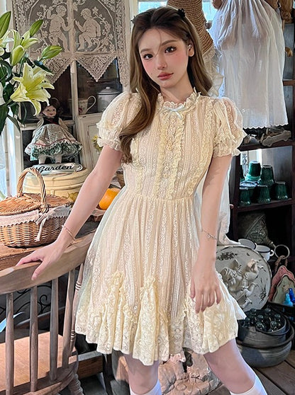 Antique Shell Retro Lace Dress