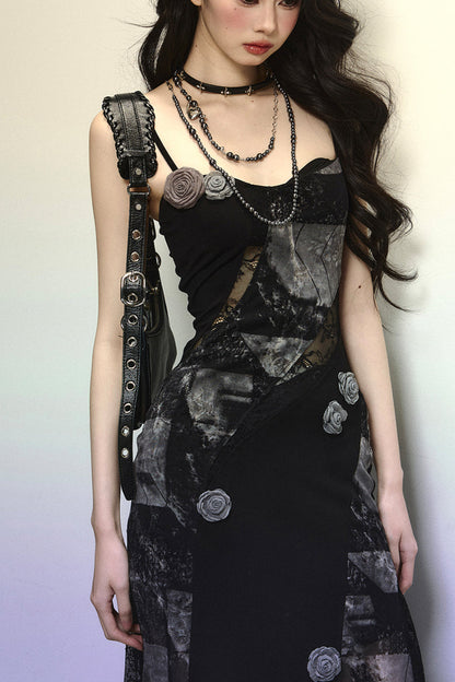 Royal Sister Style Lace Suspender Dress