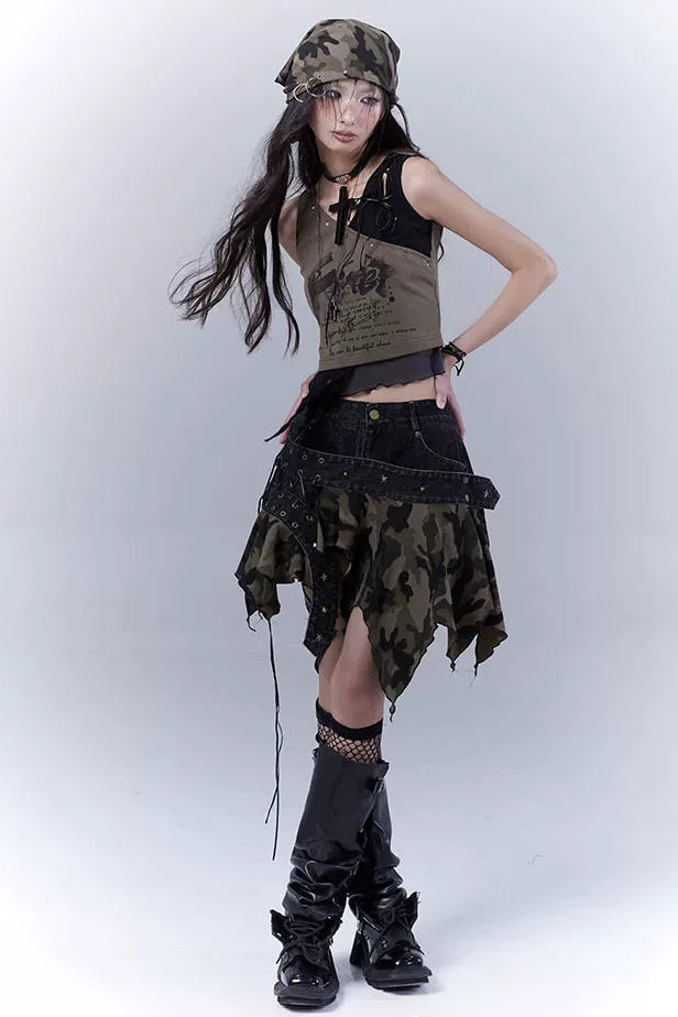 パラレルウェイストランドプリンテッドトップス