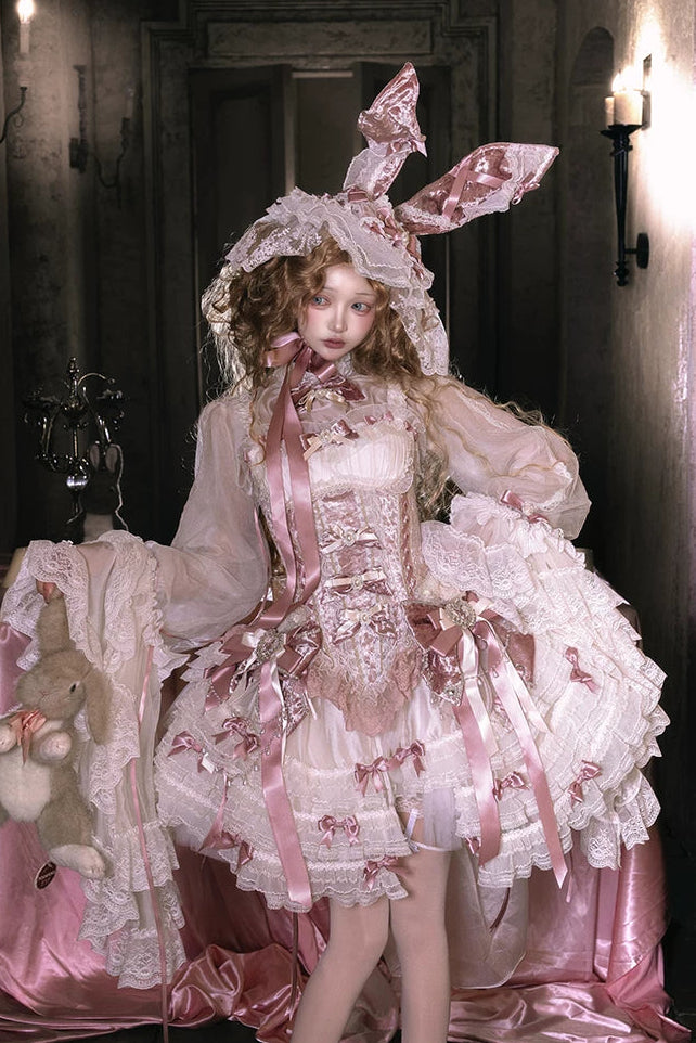 【4月8日予約締切】スウィートロリータバニーレースコルセットドレスセットA/B/C