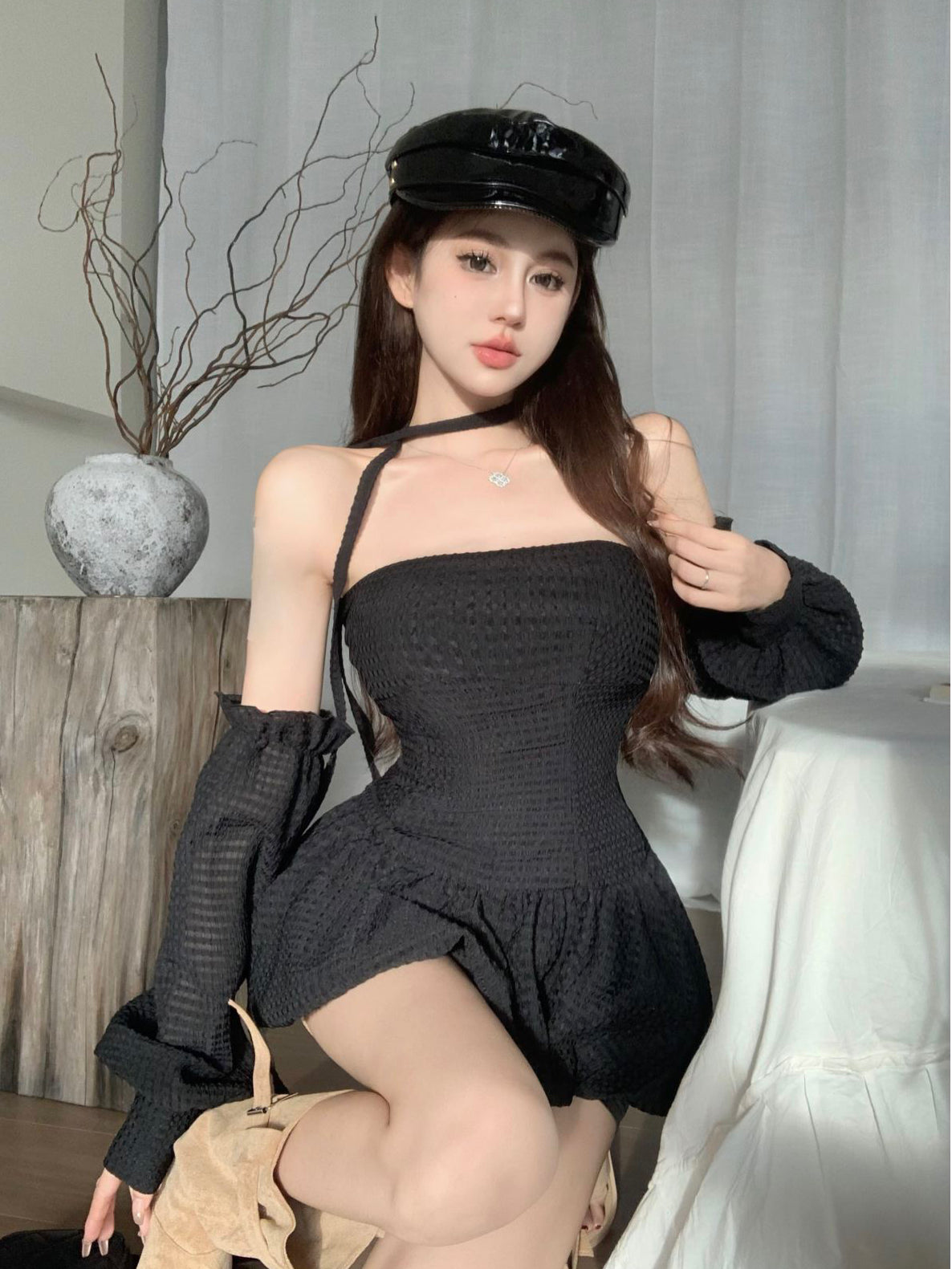 Tube Top Flared Camisole Dress