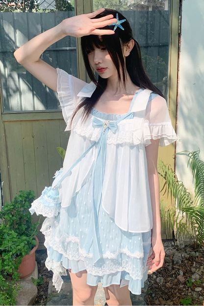 Floating Dream Lace Dress + Skirt + Bag