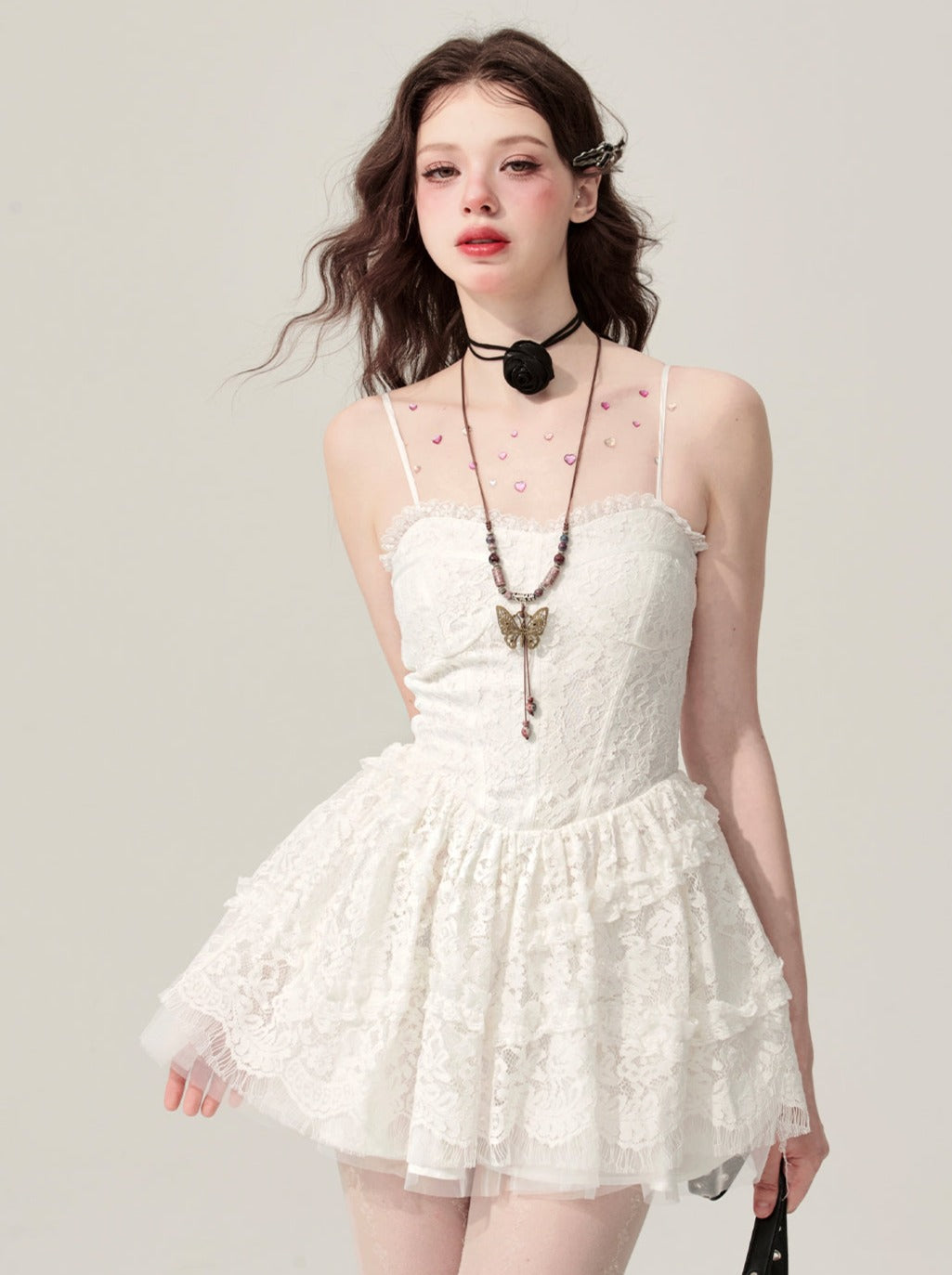Lace Pure White Lace Camisole Dress