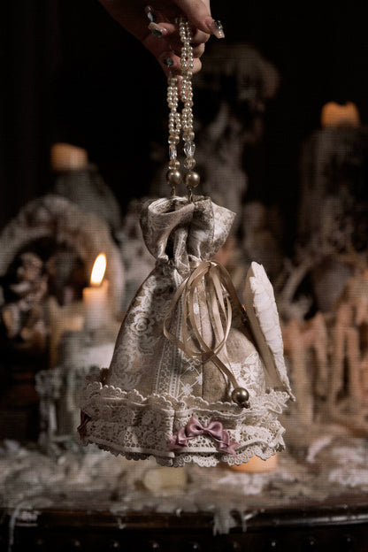 Blood supply original ◆ Eros poetry box Love vintage elegant French fabric handbag drawstring pocket bag