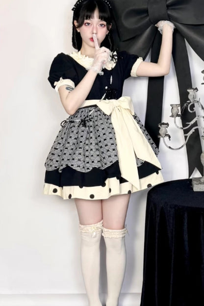 Peach Soda Dot Doll Lolita Dress