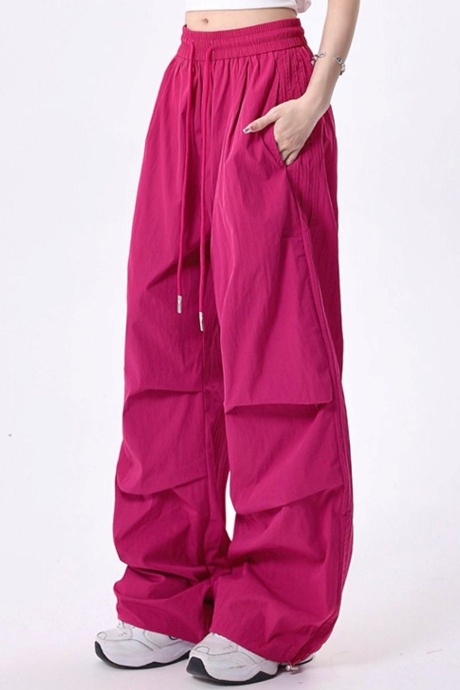 Retro Pleated Loose Wide Leg Pants