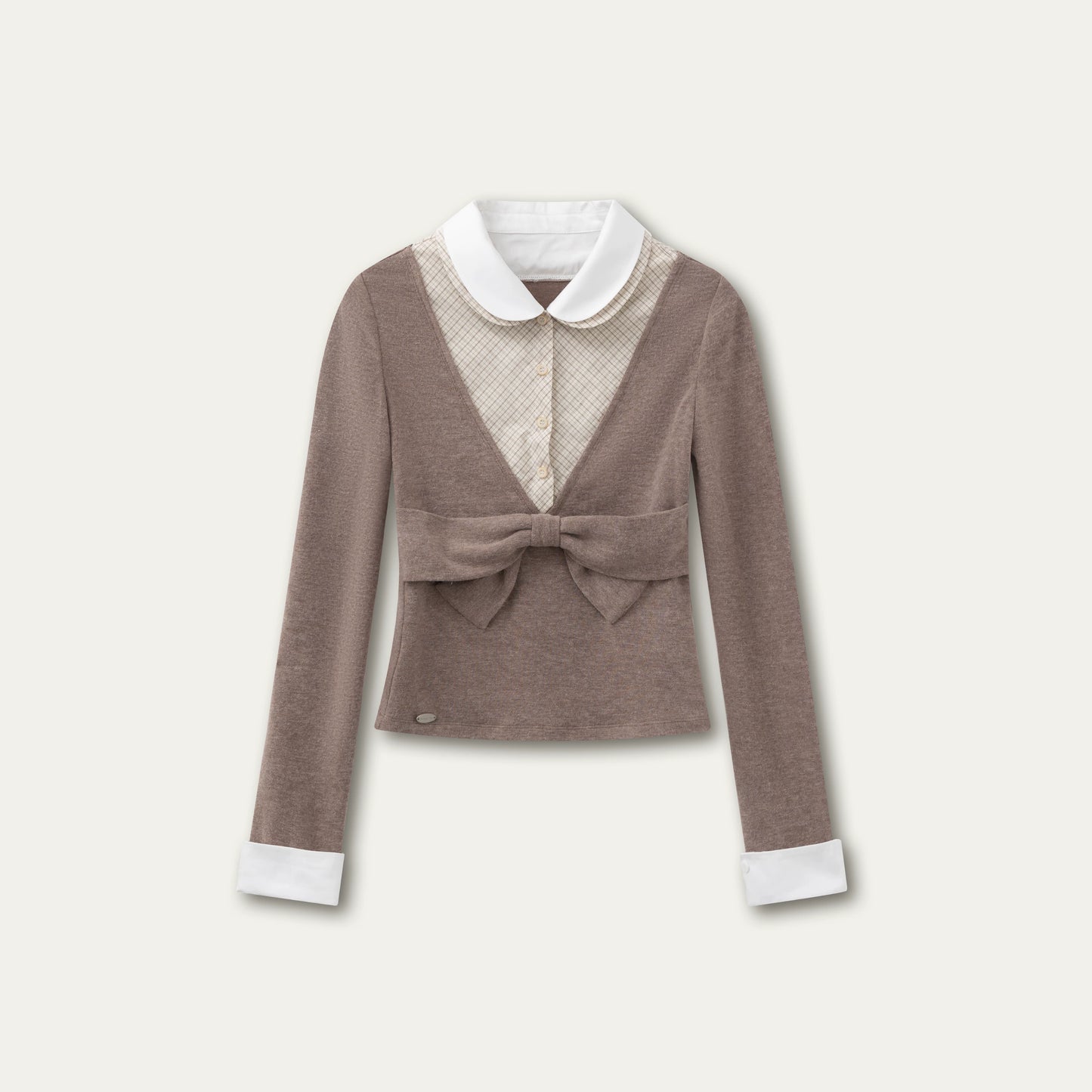 Retro Doll Color Layered Design Top